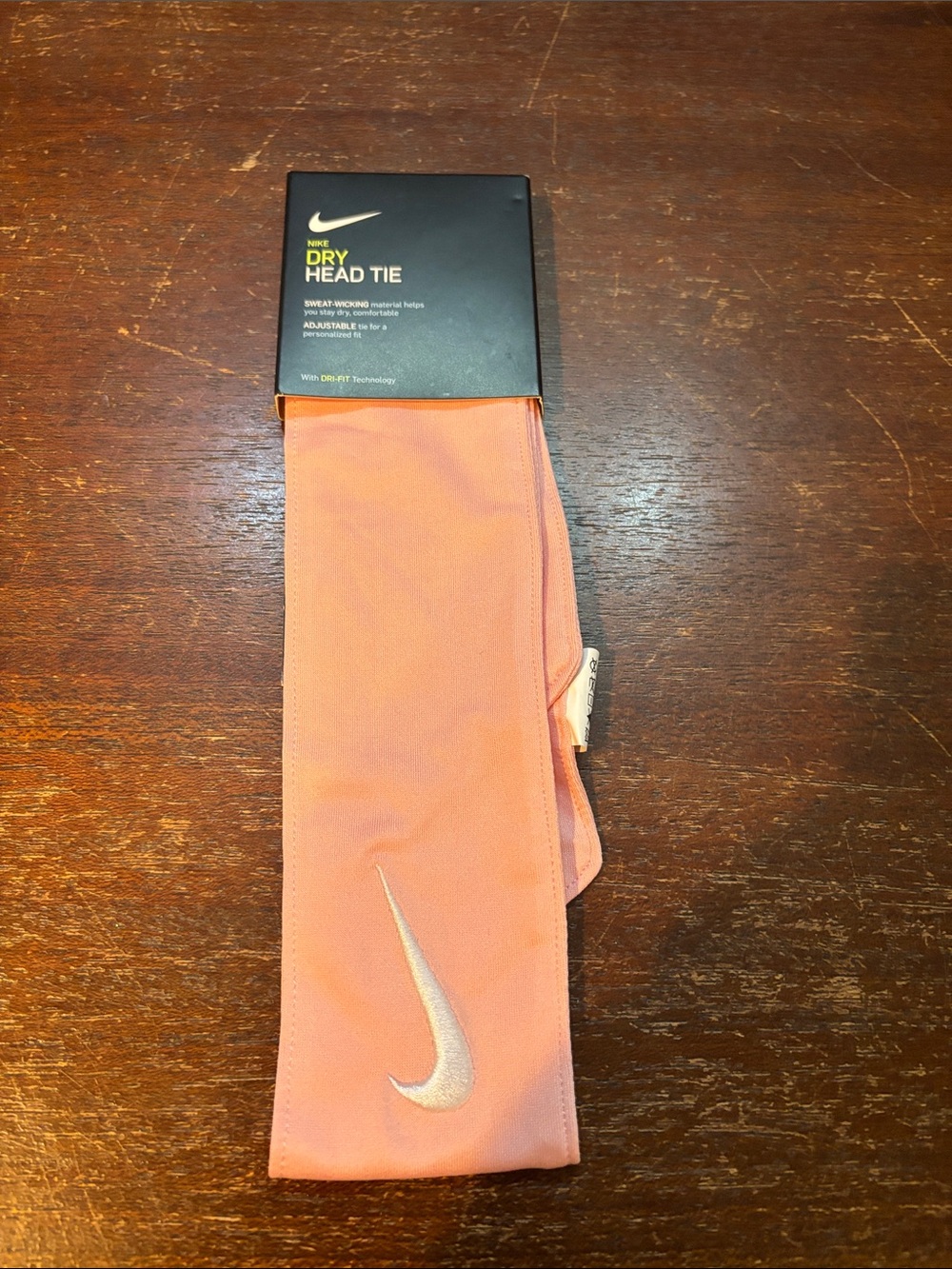Nike Pink Coral Head Tie with White Swoosh